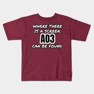AO3 Enthusiast Typography Kids T-Shirt